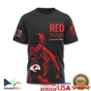 Los Angeles Rams RED Friday Remember Everyone Deployed T Shirt