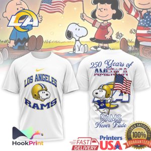 Los Angeles Rams Snoopy 250 Years of America Patriotic NFL Shirt