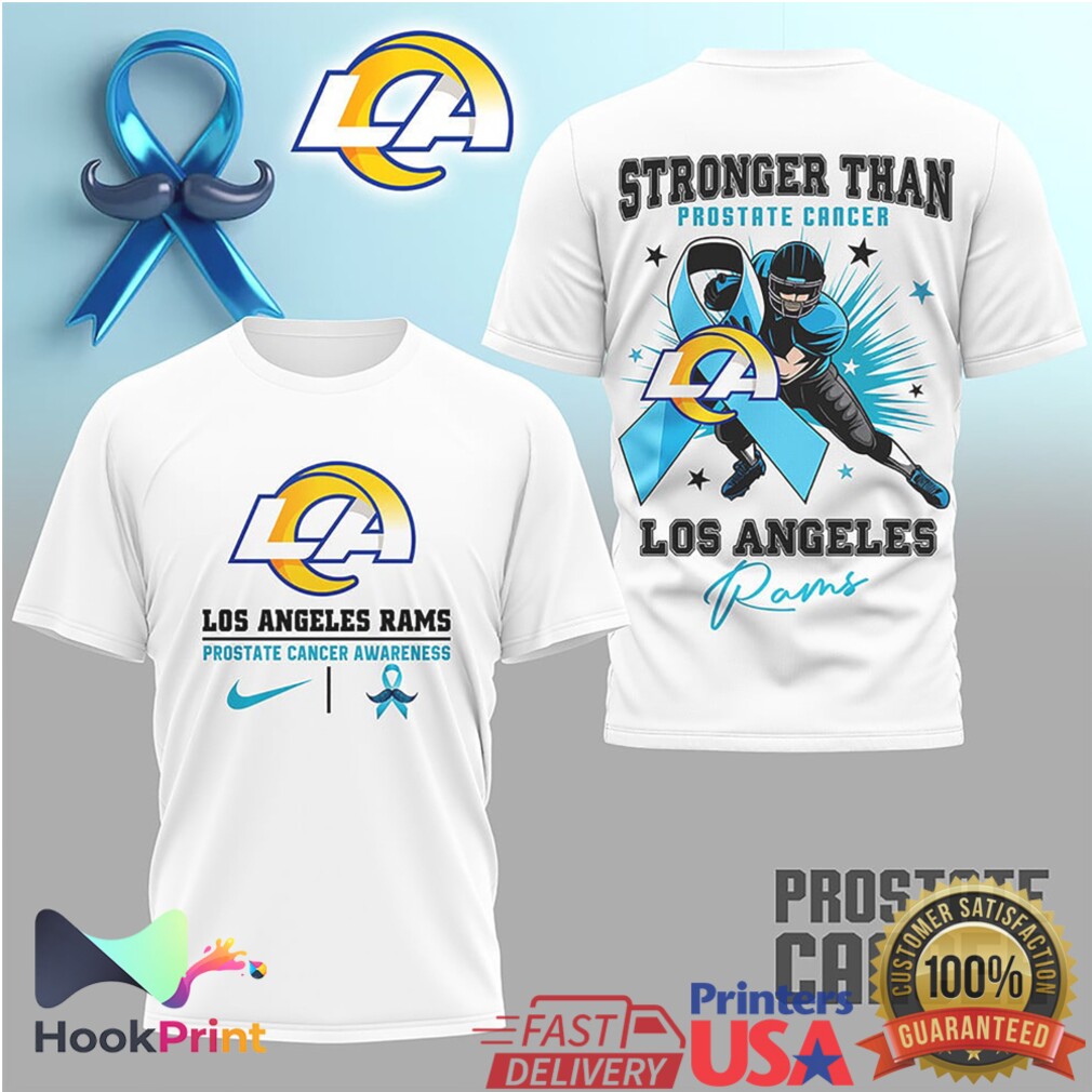 Los Angeles Rams Stronger Than Prostate Cancer Awareness T Shirt Los Angeles Rams Stronger Than Prostate Cancer Awareness T Shirt