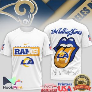 Los Angeles Rams x The Rolling Stones Tongue Logo Signature T Shirt