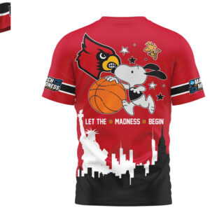 Louisville Cardinals Snoopy March Madness 2026 Let The Madness Begin Shirt