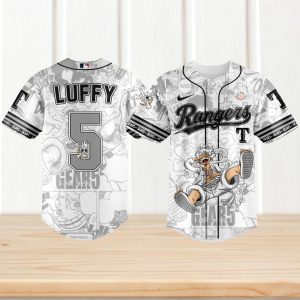Luffy Gear 5 Texas Rangers BaseballCustom Anime Fan T Shirt