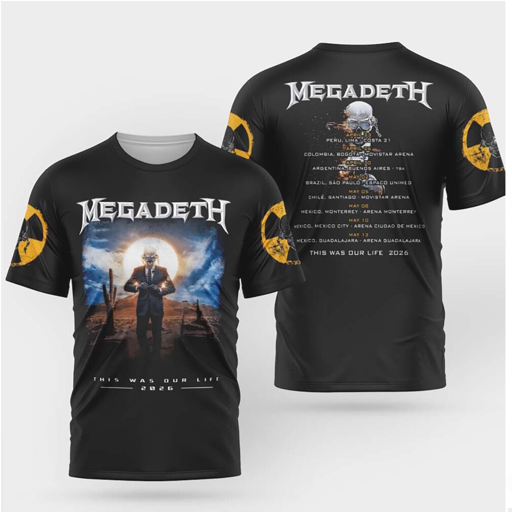 Megadeth This Was Our Life Latin America Tour Concert Shirt Megadeth This Was Our Life Latin America Tour Concert Shirt