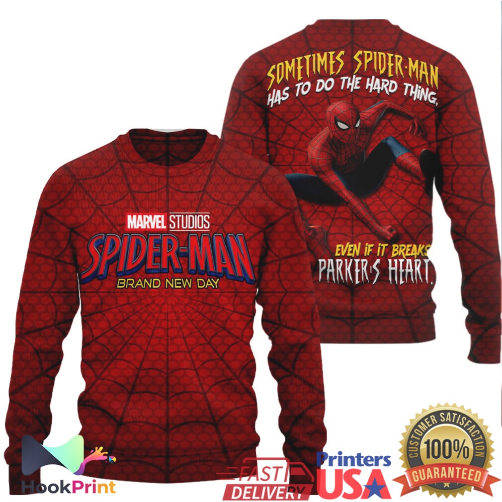 Marvel Spider Man Brand New Day “Do The Hard Thing” Peter Parker Web Graphic Shirt Marvel Spider Man Brand New Day “Do The Hard Thing” Peter Parker Web Graphic Shirt