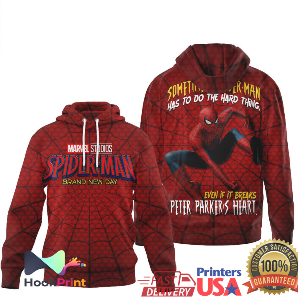 Marvel Spider Man Brand New Day “Do The Hard Thing” Peter Parker Web Graphic Shirt Marvel Spider Man Brand New Day “Do The Hard Thing” Peter Parker Web Graphic Shirt
