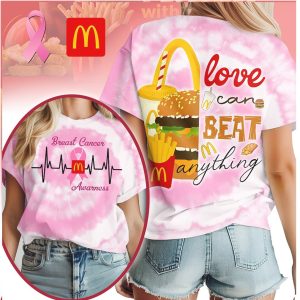 McDonald’s Love Can Beat Anything Breast Cancer Awareness Shirt