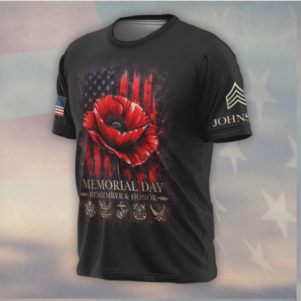 Memorial Day Red Poppy Flower Patriotic American Flag Remembrance Shirt Memorial Day Red Poppy Flower Patriotic American Flag Remembrance Shirt