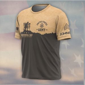 Memorial Day Remember and Honor US Army Kneeling Soldier Shirt