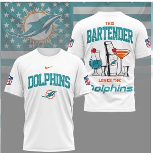 Miami Dolphins Bartender NFL Fan Cocktail T Shirt