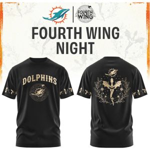 Miami Dolphins Fourth Wing Night Dragon Fantasy Football Gear T Shirt