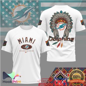 Miami Dolphins Native American Heritage Month Headdress Design T Shirt