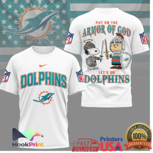 Miami Dolphins Peanuts Snoopy Put On The Armor Of God Shirt Miami Dolphins Peanuts Snoopy Put On The Armor Of God Shirt