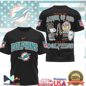 Miami Dolphins Peanuts Snoopy Put On The Armor Of God Shirt