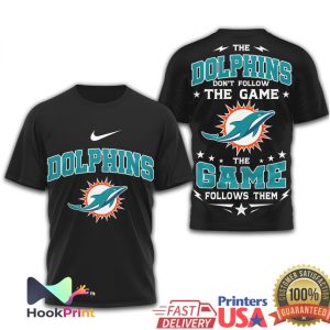 Miami Dolphins The Game Follows Them Aqua & White Football Shirt