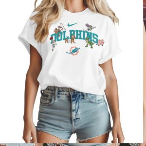 Miami Dolphins Toy Story Tropical Friends NFL White Shirt Miami Dolphins Toy Story Tropical Friends NFL White Shirt