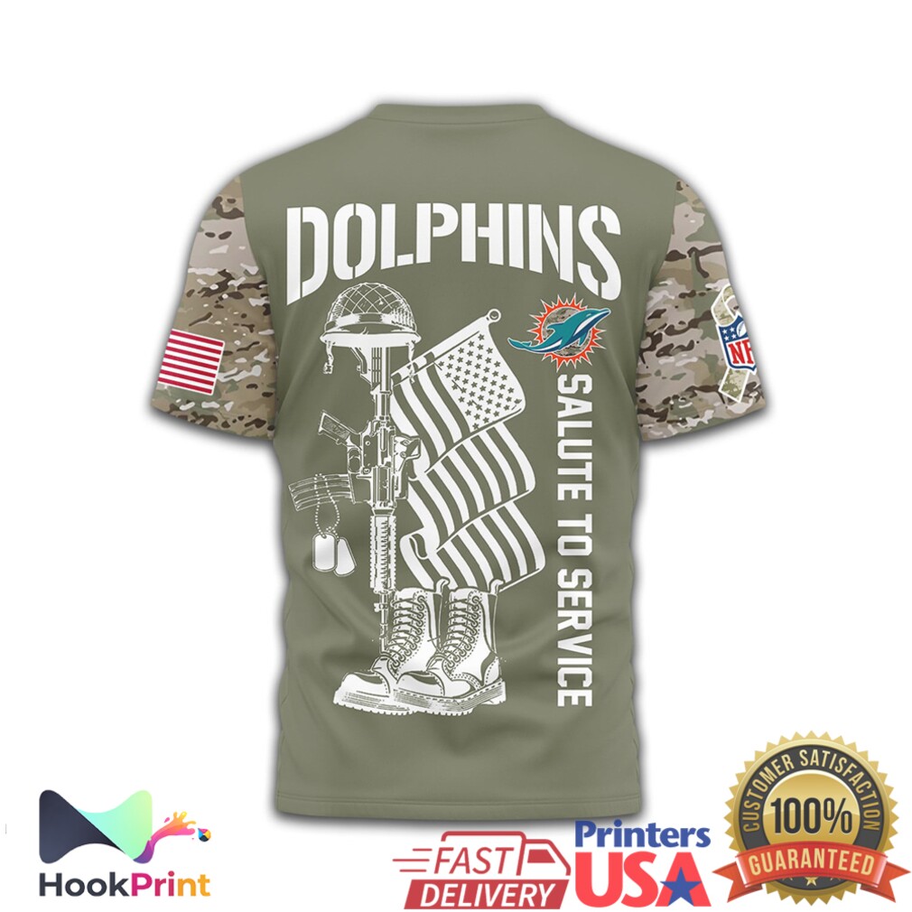 Miami Dolphins U.S. Veteran Salute To Service Tactical T Shirt Miami Dolphins U.S. Veteran Salute To Service Tactical T Shirt