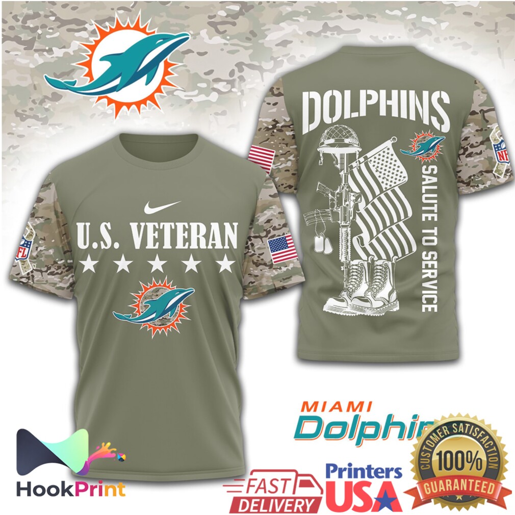 Miami Dolphins U.S. Veteran Salute To Service Tactical T Shirt Miami Dolphins U.S. Veteran Salute To Service Tactical T Shirt