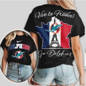 Miami Dolphins Vive La France Paris Eiffel Tower NFL Shirt Miami Dolphins Vive La France Paris Eiffel Tower NFL Shirt