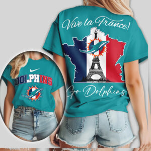 Miami Dolphins Vive La France Paris Eiffel Tower NFL Shirt