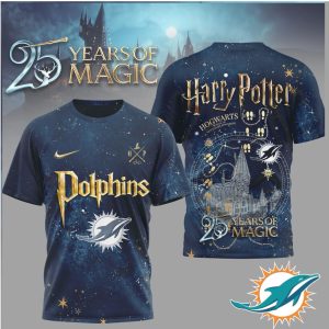 Miami Dolphins x Harry Potter Hogwarts Wizarding World JT Shirtrsey