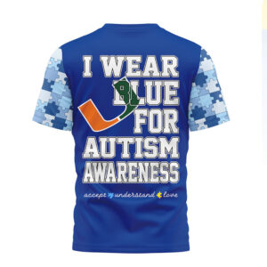 Miami Hurricanes I Wear Blue for Autism Awareness T Shirt Miami Hurricanes I Wear Blue for Autism Awareness T Shirt