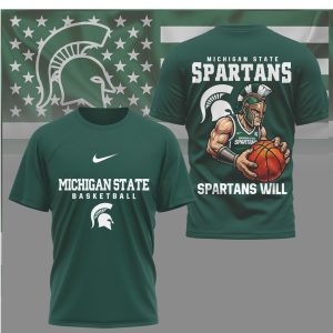 Michigan State Spartans Basketball Spartans Will Mascot T Shirt