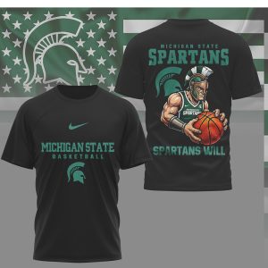 Michigan State Spartans Basketball Spartans Will Mascot T Shirt
