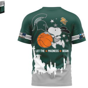 Michigan State Spartans Snoopy 2026 March Madness Skyline Shirt