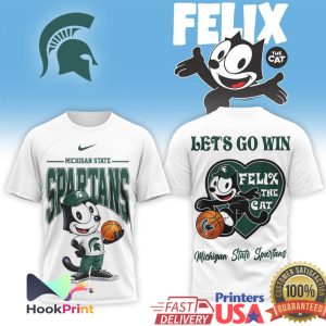 Michigan State Spartans x Felix The Cat Basketball Let’s Go Win T Shirt Michigan State Spartans x Felix The Cat Basketball Let’s Go Win T Shirt