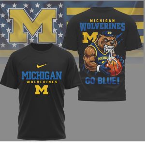 Michigan Wolverines Basketball Go Blue Wolverine Mascot T Shirt Michigan Wolverines Basketball Go Blue Wolverine Mascot T Shirt
