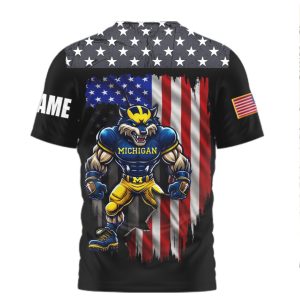 Michigan Wolverines Custom Name We The People Patriotic Graphic T Shirt Michigan Wolverines Custom Name We The People Patriotic Graphic T Shirt