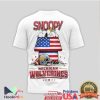 Snoopy and Charlie Brown Miami Hurricanes American Flag Football T Shirt Snoopy and Charlie Brown Miami Hurricanes American Flag Football T Shirt