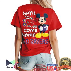 Mickey Mouse Baltimore Ravens Red Friday Until They All Come Home T Shirt