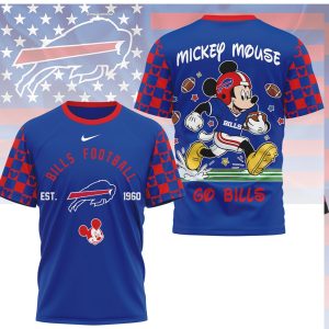 Mickey Mouse Buffalo Bills Football Est 1960 NFL Shirt