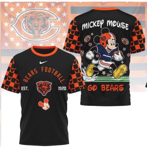 Mickey Mouse Chicago Bears Football Classic Est 1920 Go Bears T Shirt