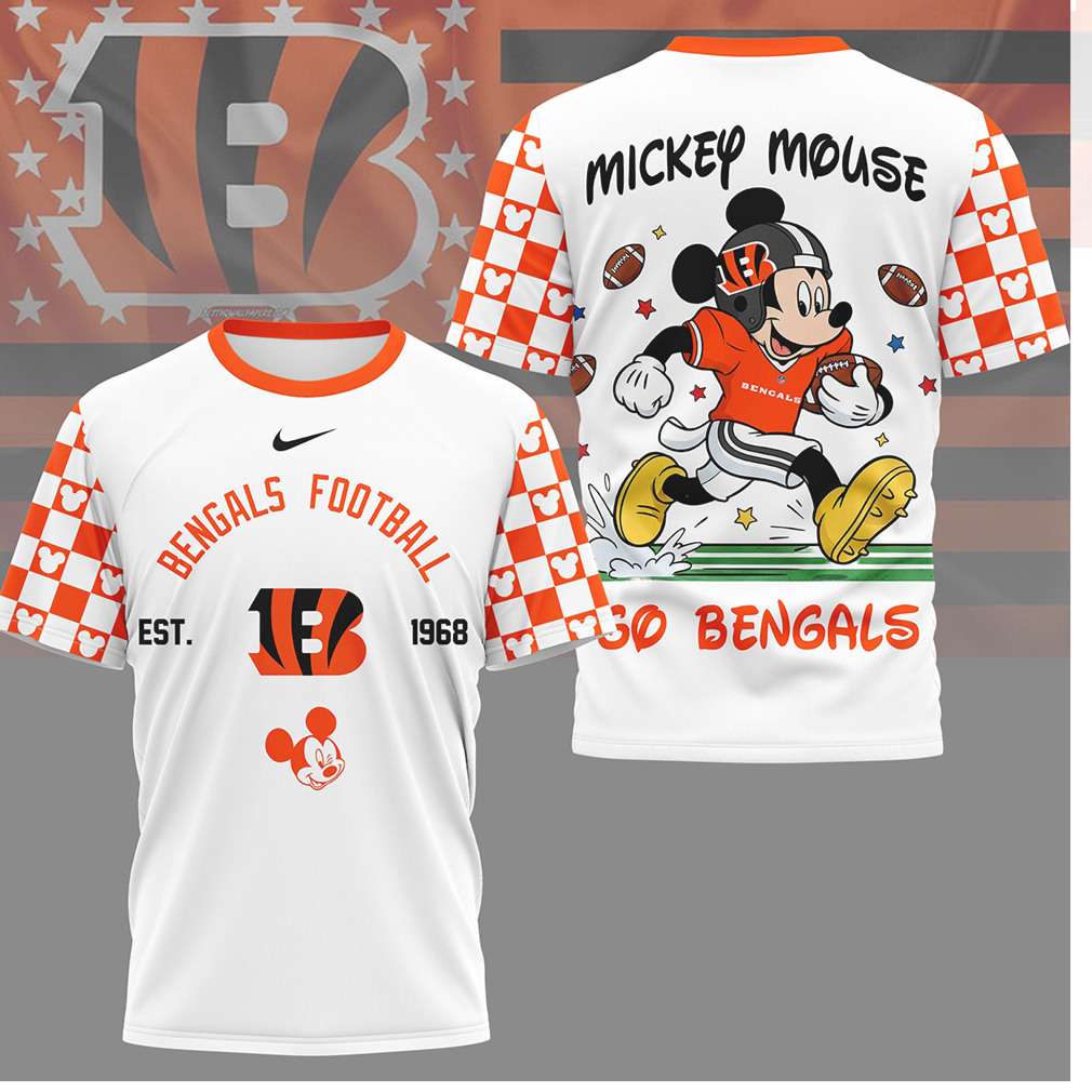 Mickey Mouse Cincinnati Bengals Football Est 1968 Graphic T Shirt Mickey Mouse Cincinnati Bengals Football Est 1968 Graphic T Shirt