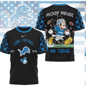 Mickey Mouse Detroit Lions Football Est 1934 NFL Shirt