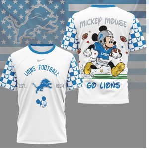 Mickey Mouse Detroit Lions Football Est 1934 NFL Shirt