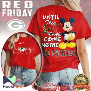 Mickey Mouse Green Bay Packers Red Friday Until They All Come Home T Shirt Mickey Mouse Green Bay Packers Red Friday Until They All Come Home T Shirt
