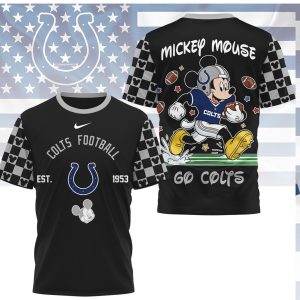 Mickey Mouse Indianapolis Colts Football Est 1953 Horseshoe NFL Shirt
