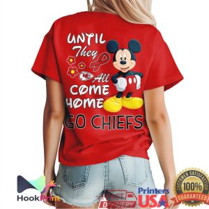 Mickey Mouse Kansas City Chiefs Red Friday Until They All Come Home T Shirt