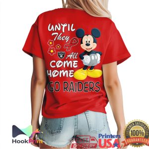 Mickey Mouse Las Vegas Raiders Red Friday Until They All Come Home T Shirt