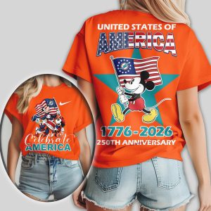 Mickey Mouse Miami Dolphins United States 250th Anniversary 1776 2026 T Shirt