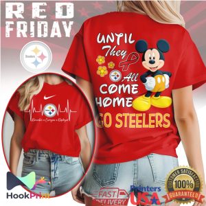 Mickey Mouse Pittsburgh Steelers Red Friday Military Support T Shirt Mickey Mouse Pittsburgh Steelers Red Friday Military Support T Shirt
