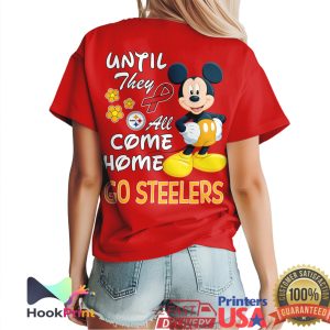 Mickey Mouse Pittsburgh Steelers Red Friday Military Support T Shirt