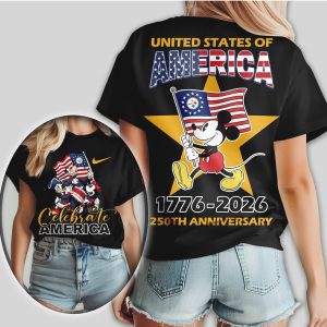 Mickey Mouse Pittsburgh Steelers United States 250th Anniversary Celebrate America T Shirt Mickey Mouse Pittsburgh Steelers United States 250th Anniversary Celebrate America T Shirt