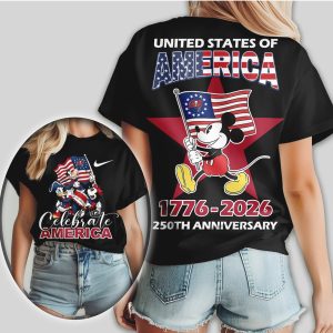 Mickey Mouse Tampa Bay Buccaneers 250th Anniversary US Flag Football T Shirt Mickey Mouse Tampa Bay Buccaneers 250th Anniversary US Flag Football T Shirt