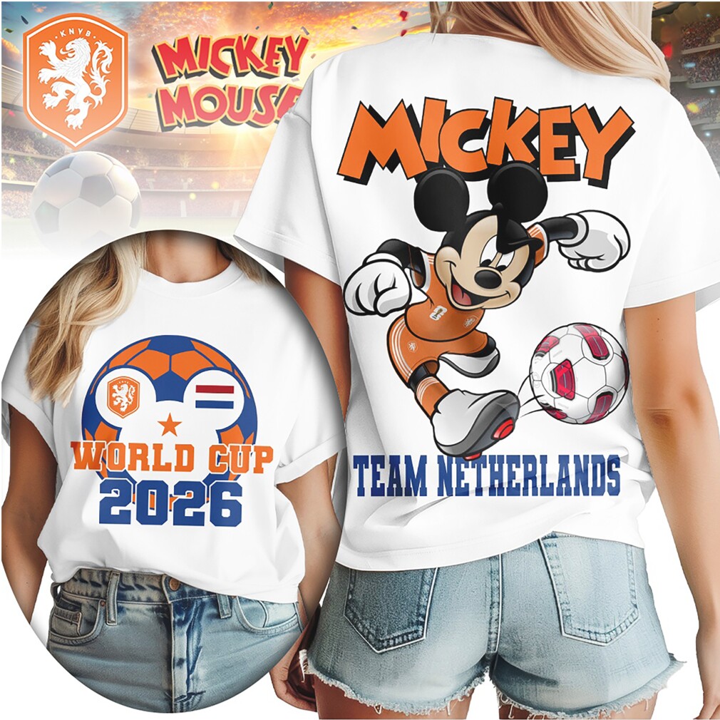 Mickey Mouse Team Netherlands Orange Soccer World Cup 2026 T Shirt Mickey Mouse Team Netherlands Orange Soccer World Cup 2026 T Shirt