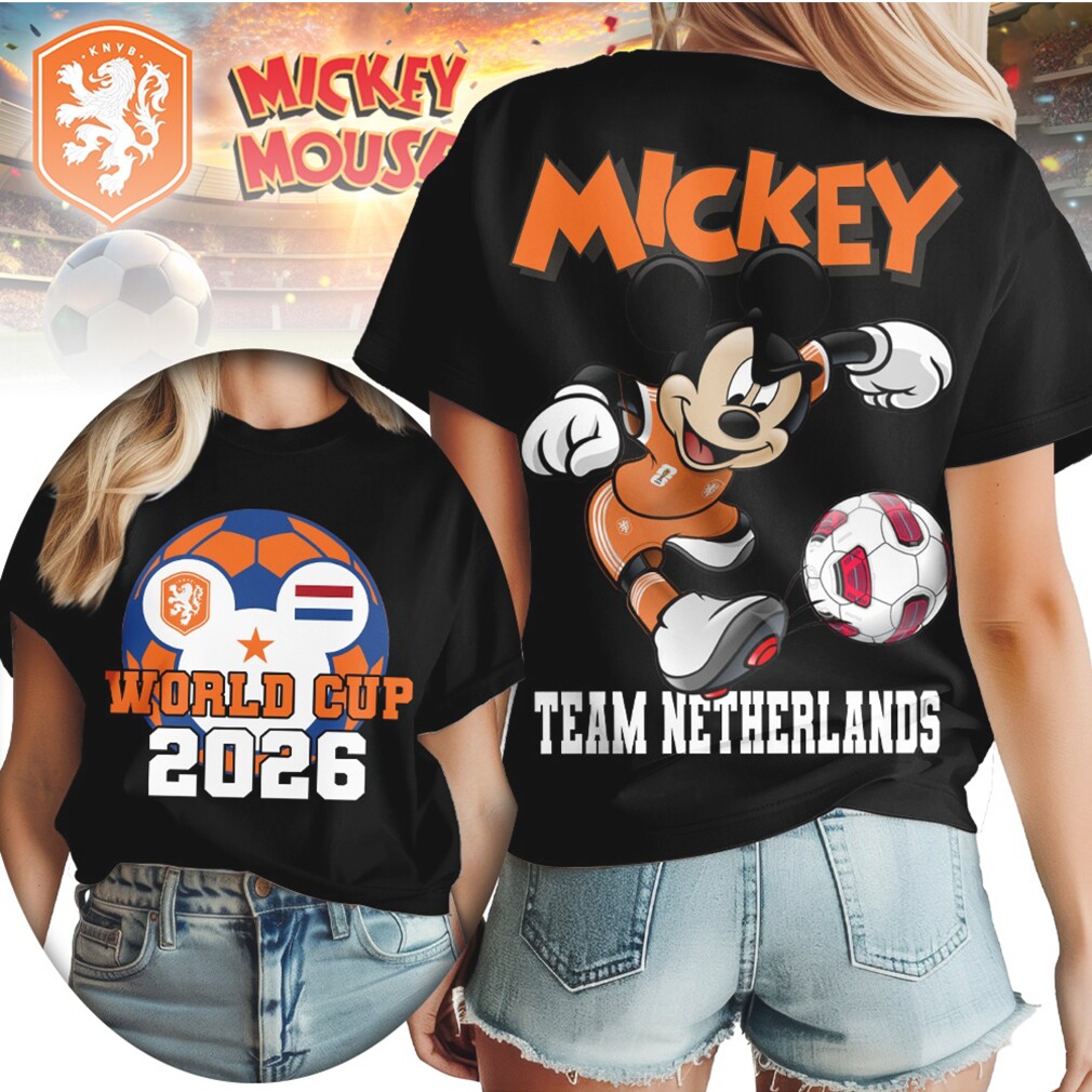 Mickey Mouse Team Netherlands Orange Soccer World Cup 2026 T Shirt Mickey Mouse Team Netherlands Orange Soccer World Cup 2026 T Shirt