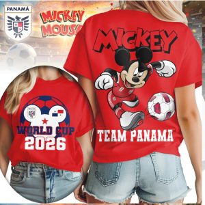 Mickey Mouse Team Panama World Cup 2026 Soccer Fan Shirt